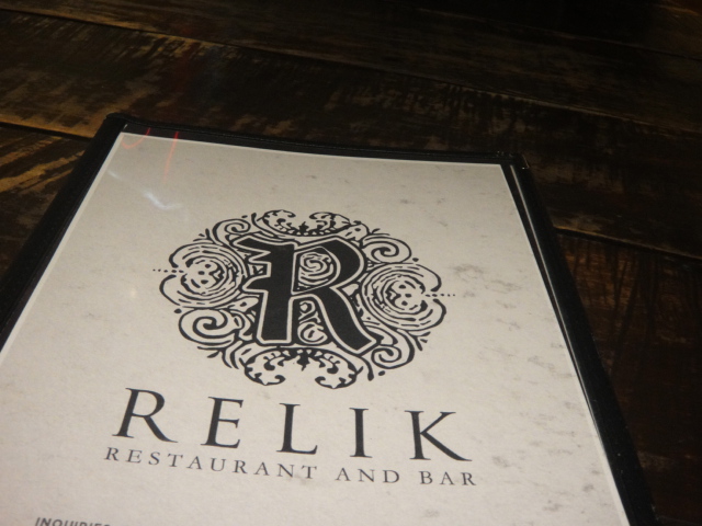 What's on Dinner at Relik today?