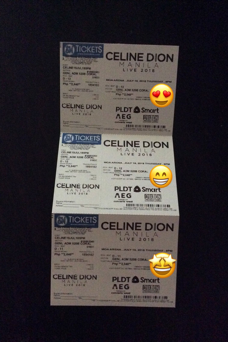 Celine tickets hotsell