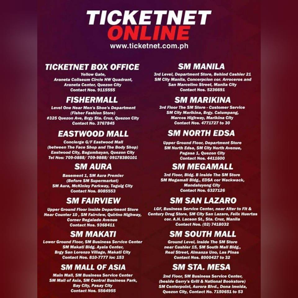 ticketnet outlets
